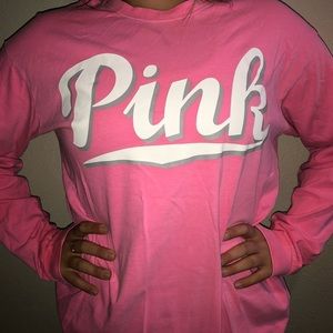 vs pink logo long sleeve